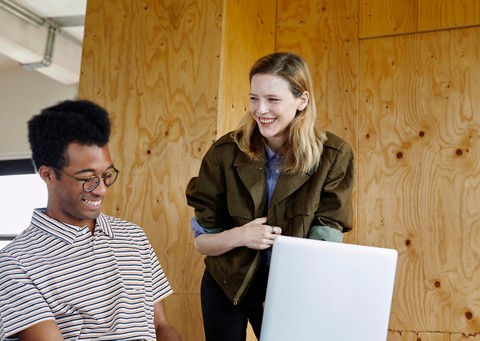 Employees looking at the ready to go financial plan